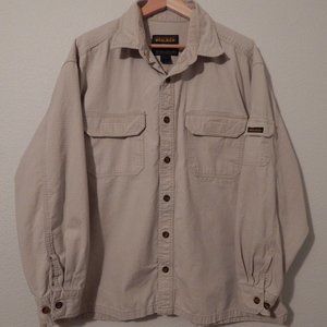 Woolrich Shirt Size XL British Tan Long Sleeve